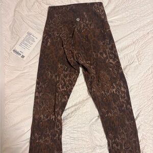 Lululemon Brown Leopard Print Leggings